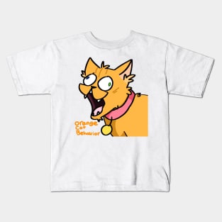 Orange Cat Behavior Kids T-Shirt